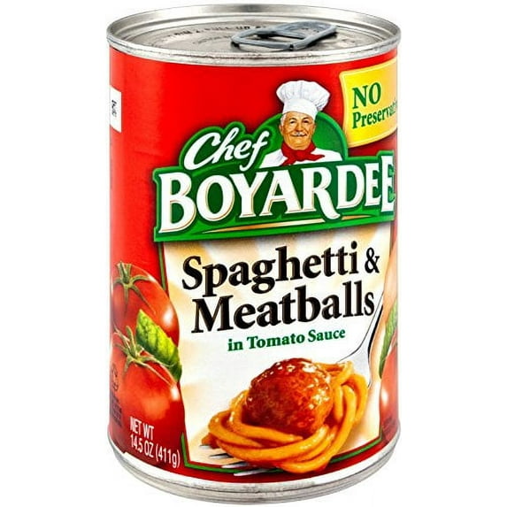 Chef Boyardee Spaghetti & Meatball Can, 15 oz , 6 Pack