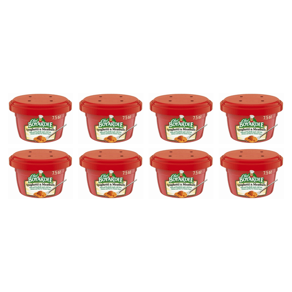Chef Boyardee Spaghetti and Meatballs, Microwave Pasta, Canned Food, 14.5 oz (Pack of 8)