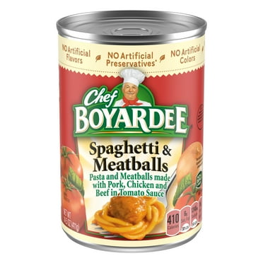 Chef Boyardee Spaghetti and Meatballs, Microwave Pasta, Canned Food, 14.5 oz