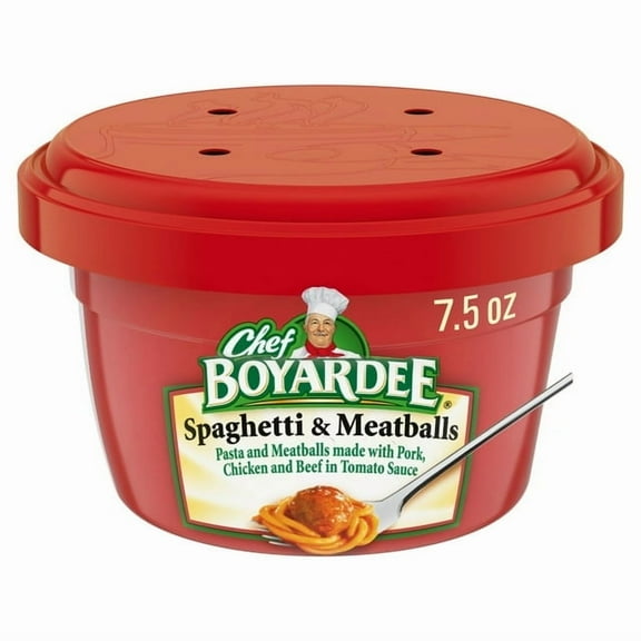 Chef Boyardee Spaghetti and Meatballs in Tomato Sauce Microwavable Meal 7.5 oz Bowl (Pack of 7)