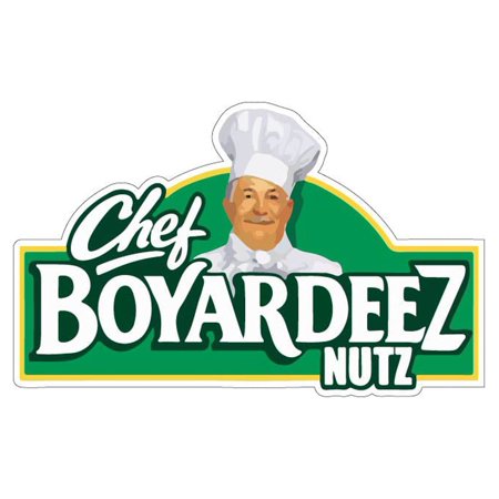 Chef Boyardeez Nutz Vinyl Sticker Decal (2.5" x 4") | Peel & Stick | Funny, Humor, Gift, Humorous, Saracastic, Satirical