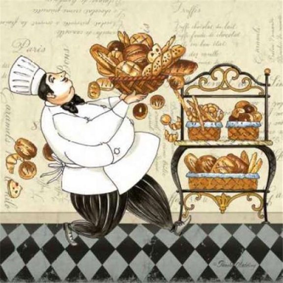 Chef Bread Poster Print by Pamela Gladding