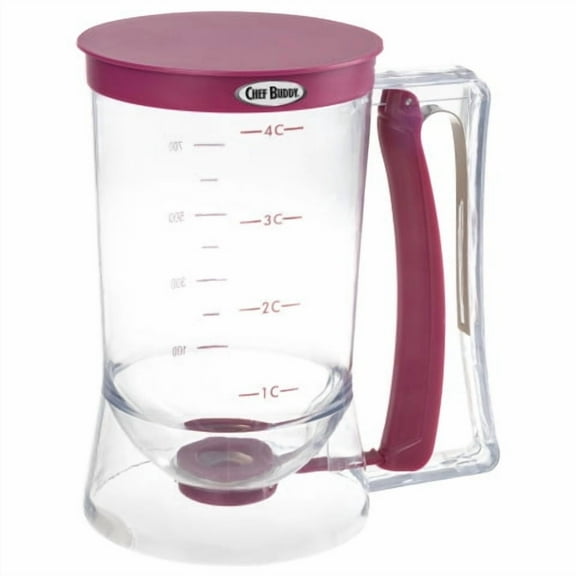 Chef Buddy 4-Cup Pancake Batter Dispenser, Purple