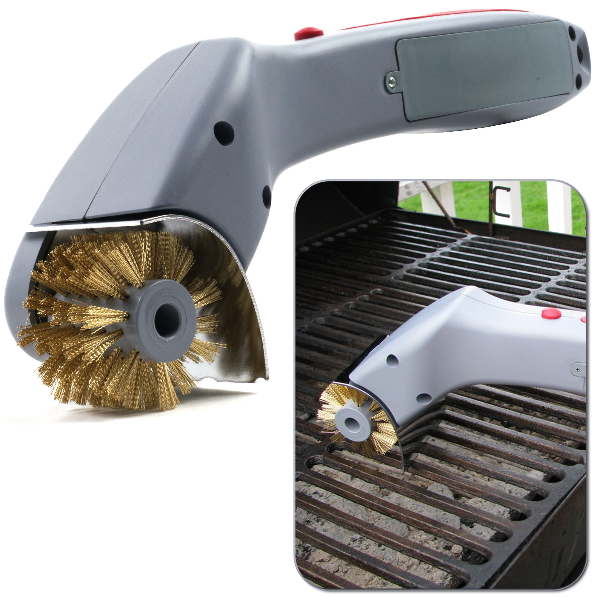 Motorized shop grill brush