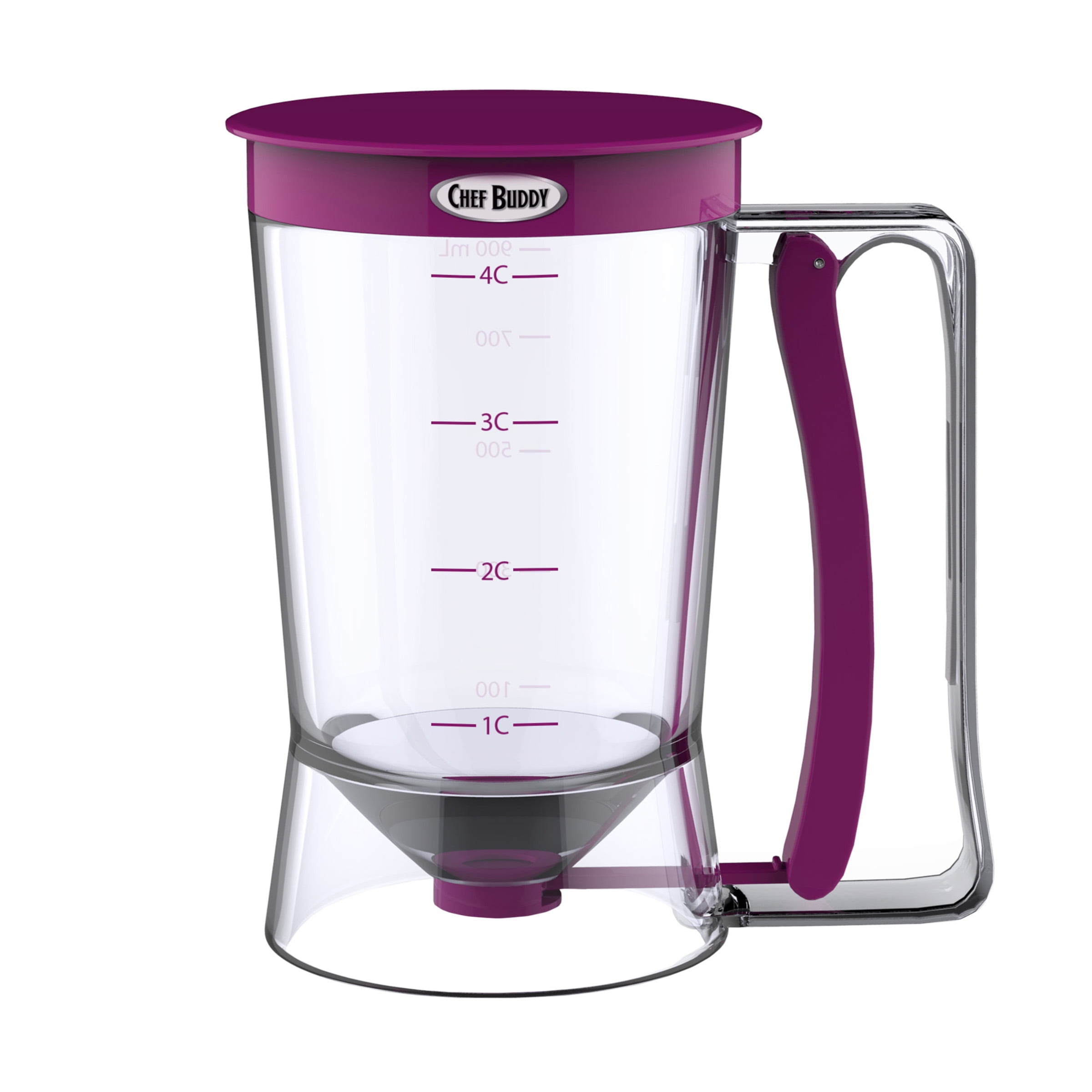 Chef Buddy Pancake Batter Dispenser with Squeeze Handle for Batter (Purple) - Walmart.com