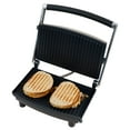 thumbnail image 1 of Chef Buddy Panini Press Sandwich Maker and Indoor Grill with Drip Tray (Silver), 1 of 5