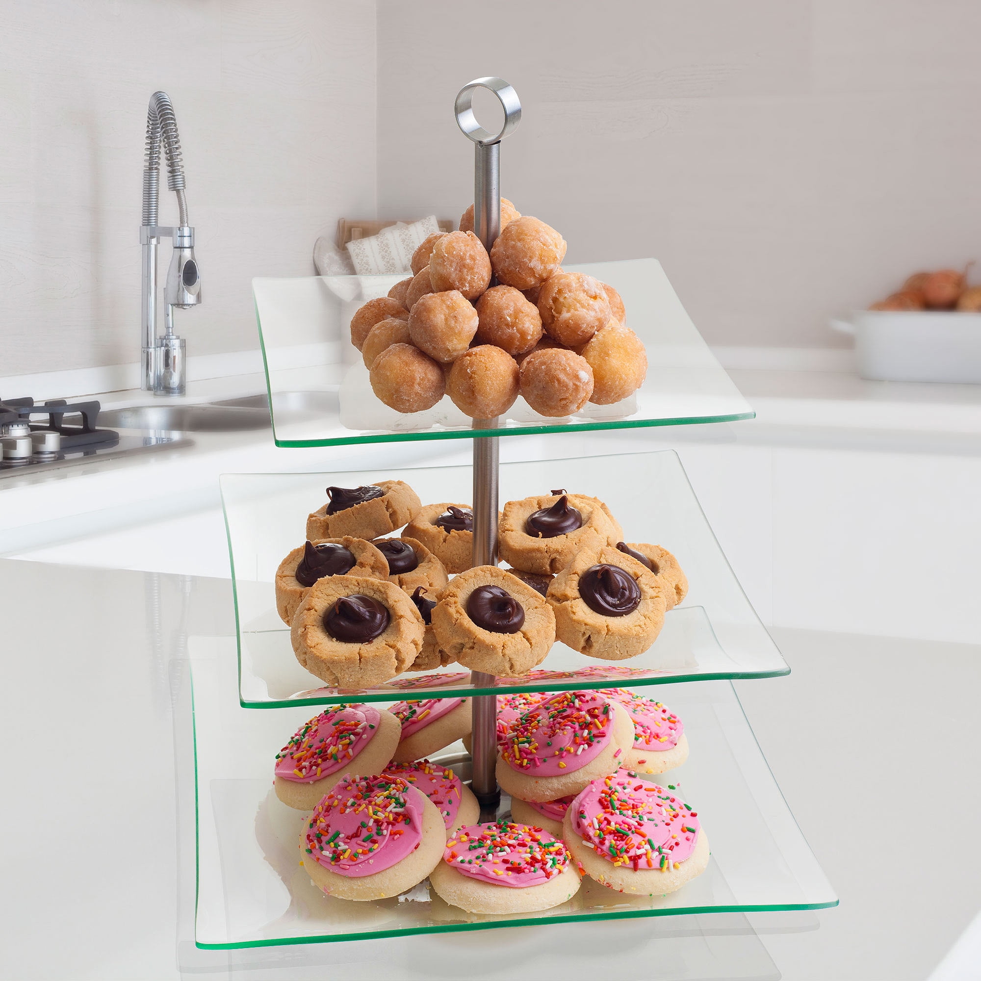 3 tier square cake stand 2025