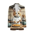 thumbnail image 1 of Chef Cat Baking Cookies Men Blazers Slim Clothing Summer Jacket Man Oversize Daily Suits Tops, 1 of 5