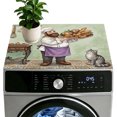 Cat Machine Top View Chef Cat Washer Dryer Top Protector Mat 24