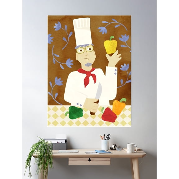 Chef Chet Poster Wall Art, Modern Wall Decor For Living Room Bedroom, 12x18 UNFRAMED