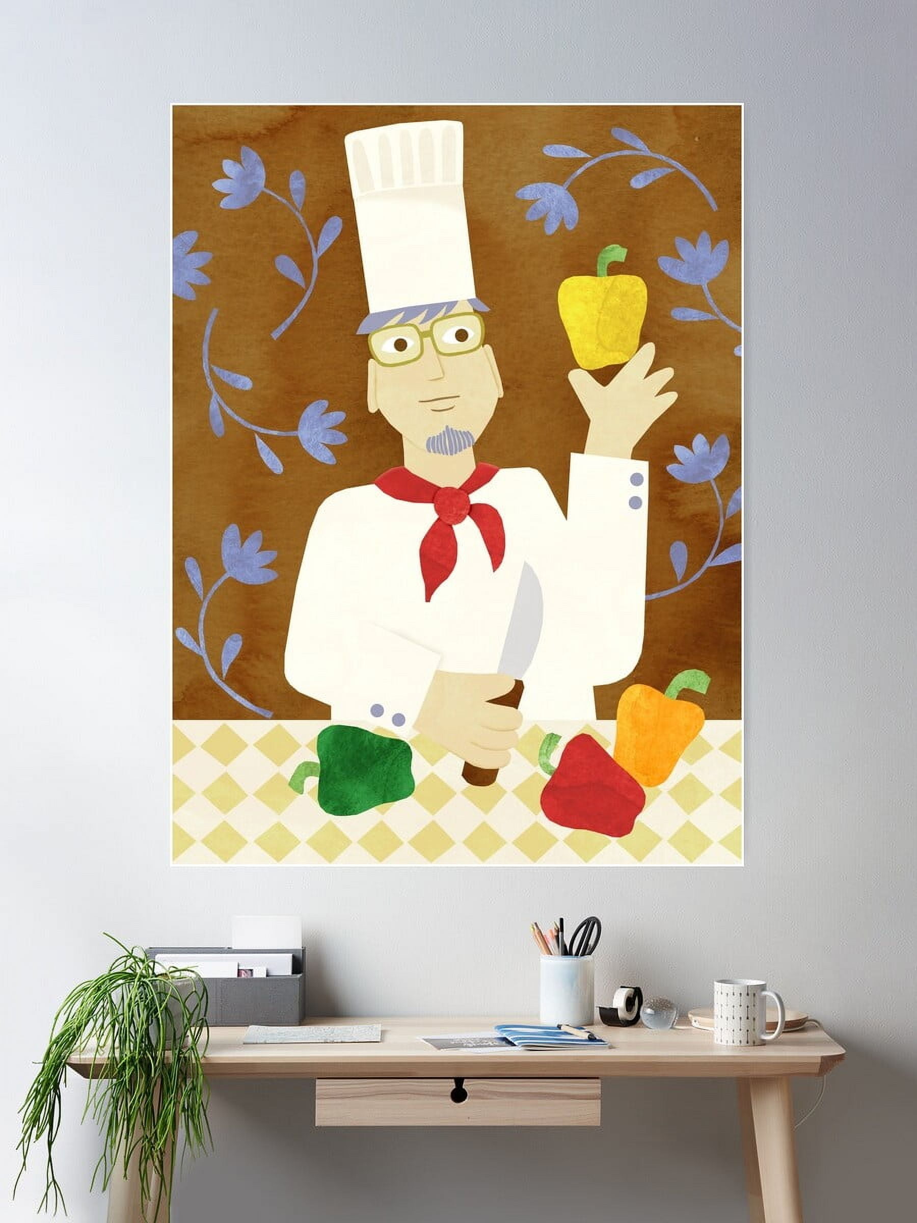 Chef Chet Poster Wall Art, Modern Wall Decor For Living Room Bedroom ...