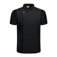 thumbnail image 1 of Chef Coat Jacket Short Sleeve Breathable Workwear Apparel Top Unisex Uniform for, 1 of 8