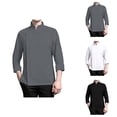 thumbnail image 1 of Chef Coat Men Modern Sporty Long Sleeve Chef Jacket for Kitchen Restaurant Bakery, 1 of 5