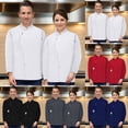 thumbnail image 1 of Chef Coat Restaurant Kitchen Cooking Chef Uniform Unisex Chef Coat Jacket Long Sleeve Kitchen Restaurant Cooking Work Wear Shirt Top for Culinary Staff,,XL, 1 of 4