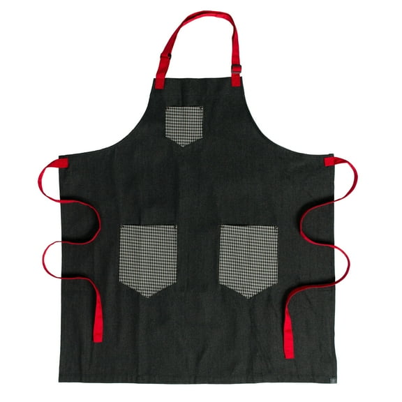 Chef Code 34" Long Denim Apron with Adjustable Neck