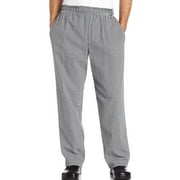 Chef Code Baggy Chef Pants with Wide 2" Elastic Waistband, Houndstooth, M