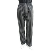 Chef Code Baggy Chef Pants with Zipper Fly, Chalkstripe, Medium
