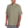 thumbnail image 1 of Chef Code Basic Short Sleeve Chef Coat with Pearl Buttons, Chef Jacket, Khaki, M, 1 of 3