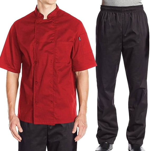 Chef Code Combo Pack, Cool Breeze Chef Coat and Elastic Waist Chef Pants