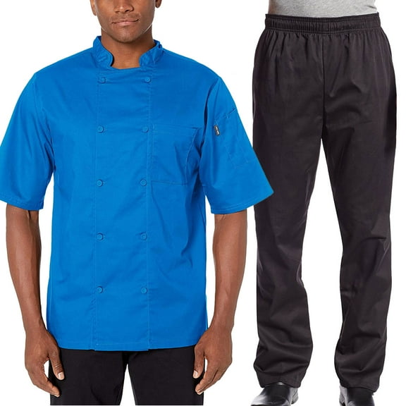 Chef Code Combo Pack, Cool Breeze Chef Coat and Elastic Waist Chef Pants