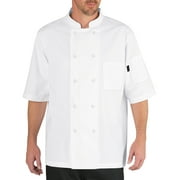 Chef Code Cool Breeze Chef Coat with Short-Sleeves and Mesh Vent Inlay, White, XL