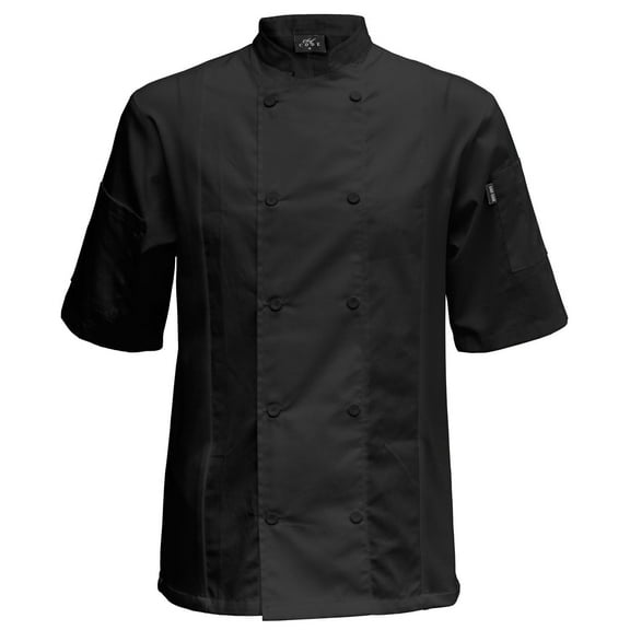 Chef Code Cool Breeze Side Vent Chef Coat, Black, Large