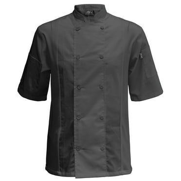 Chef Code Cool Breeze Side Vent Chef Coat, Charcoal, 5XL