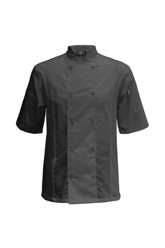 Cool Breeze Side Vent Chef Coat, Charcoal, S