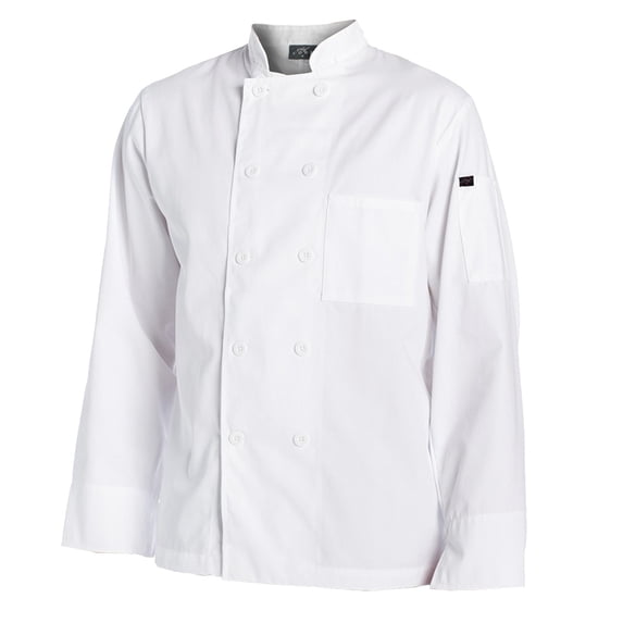 Chef Code Men's 10 Pearl Button Classic Chef Coat, White, 5XL