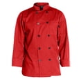 thumbnail image 1 of Chef Code Men's 10 Pearl Button Classic Chef Coat, red, x-small, 1 of 2