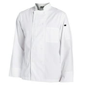 Chef Code Men's 10 Pearl Button Classic Chef Coat, white, large