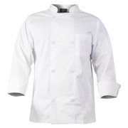 Chef Code Mens 8 Pearl Button Chef Coat, White, 2XL