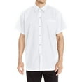thumbnail image 1 of Chef Code Men’s Work Shirt with Snap Buttons and Chest Pocket, White, 5XL, 1 of 5