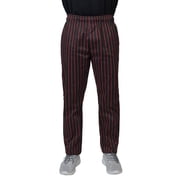 Chef Code Modern Fit Chef Pants with Zipper Fly, Chalkstripe Red, X-Large