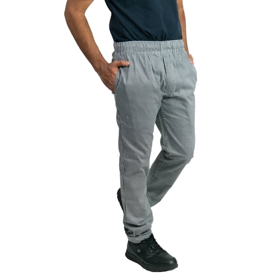 Chef Code Modern Fit Chef Pants with Zipper Fly, Houndstooth, 2X-Large