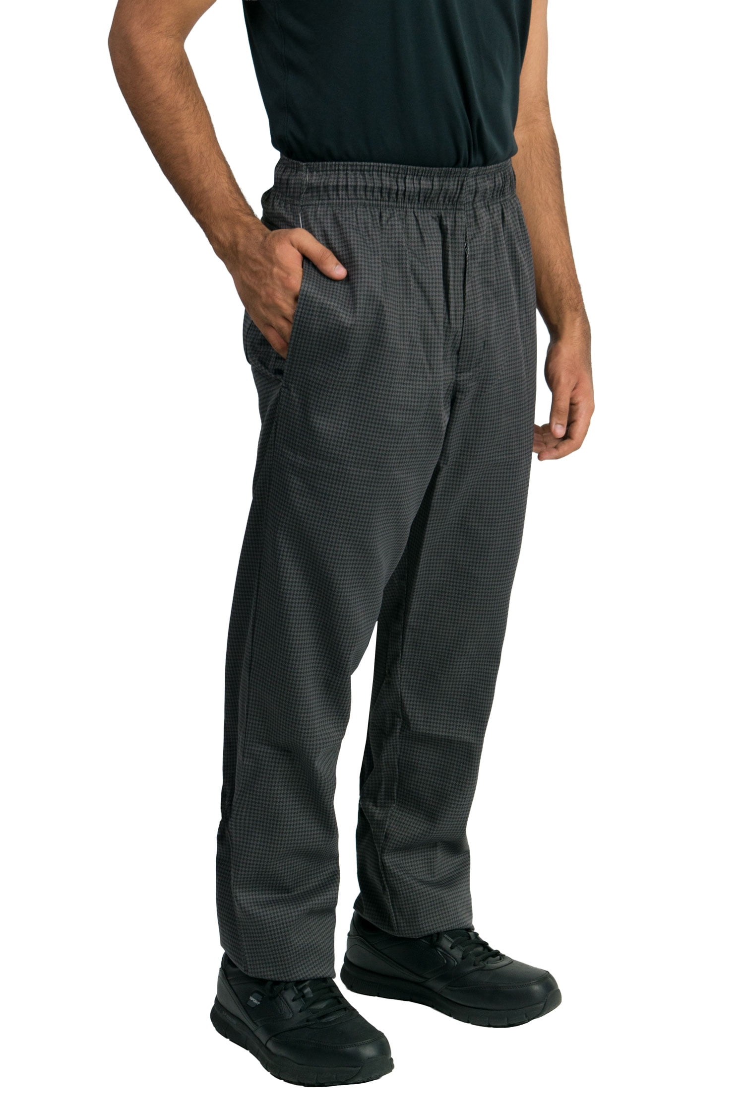 Chef Code Pants Chef Code Modern Fit Chef Pants with Zipper Fly, Houndstooth Charcoal ...