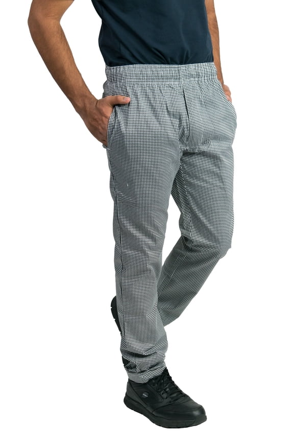 Modern Fit Chef Pants with Zipper Fly, Houndstooth, XS