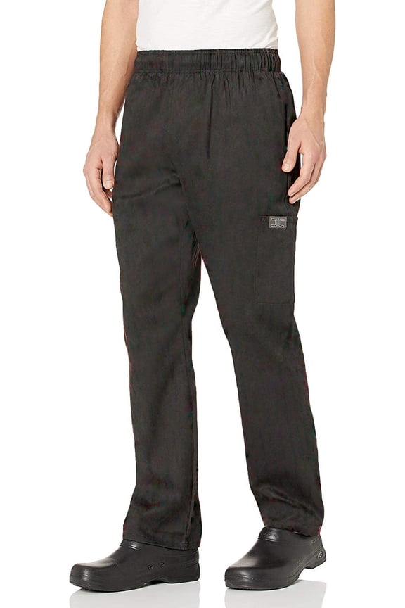 Modern Fit Unisex Cargo Chef Pants, Elastic Waist