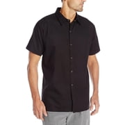 Chef Code Plain Front Cook Shirt with Snap Buttons, Black, 4XL
