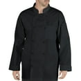 thumbnail image 1 of Chef Code Stephano Classic Chef Coat with Cloth Covered Buttons, Black, XS, 1 of 2