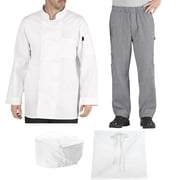 Chef Code Student Chef Bundle Pack Includes Chef Coat, Pants, Hat & Apron