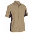 thumbnail image 1 of Chef Code Utility Work Shirt with Button Front and Vent Side Panels, Khaki, L, 1 of 2