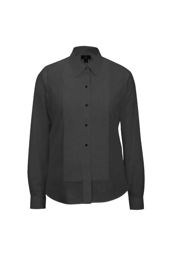 Women's Tuxedo Shirt With 1/4" Pleats and Point Collar