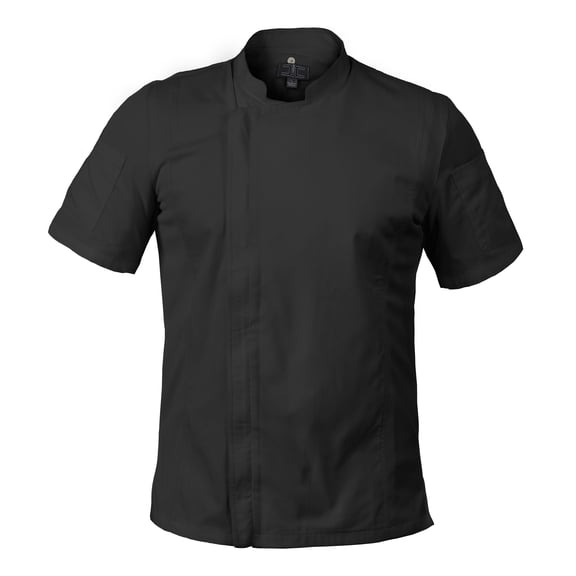 Chef Code Zip Front Cool Breeze Chef Coat, Black, XL