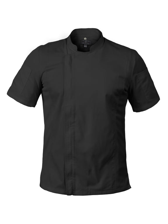 Zip Front Cool Breeze Chef Coat, Black, XL
