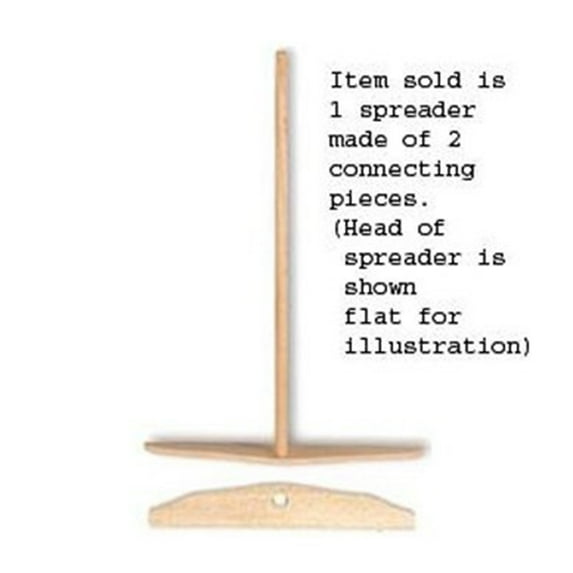 Chef Collection 6.25" Beechwood Crepe and Pancake Batter Spreader, T Shape - Brown