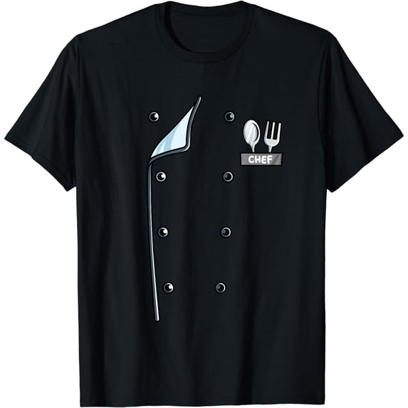 Chef Costume Coat Uniform Funny Cook Jacket for Cooking T-Shirt