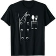 thumbnail image 1 of Chef Costume Spoon Fork Culinary Kitchen Chief Cook Cuisine T-Shirt, 1 of 2