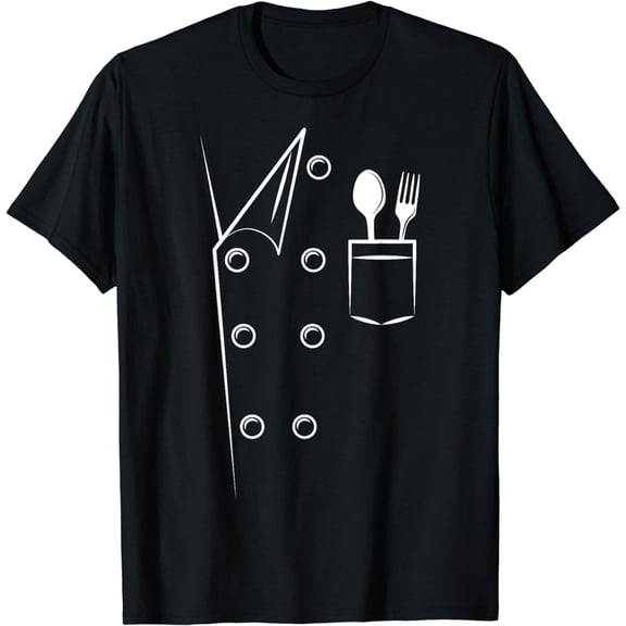 Chef Costume Spoon Fork Culinary Kitchen Chief Cook Cuisine T-Shirt