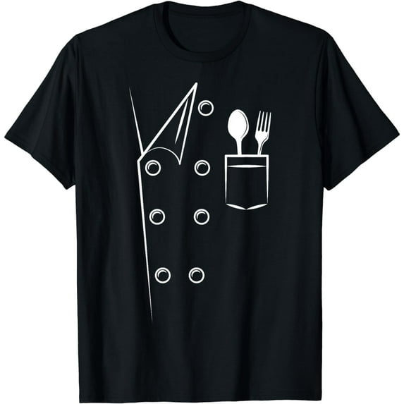 Chef Costume Spoon Fork Culinary Kitchen Chief Cook Cuisine T-Shirt
